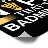 Poster Volant de badminton Conception Pour Badminton (Coin)