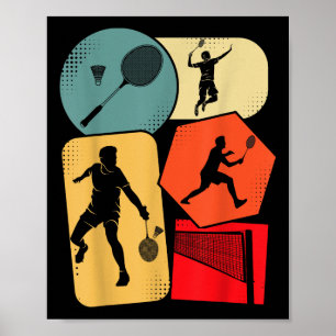 Poster Volant de badminton Enfants Garçons Jeunes Hommes