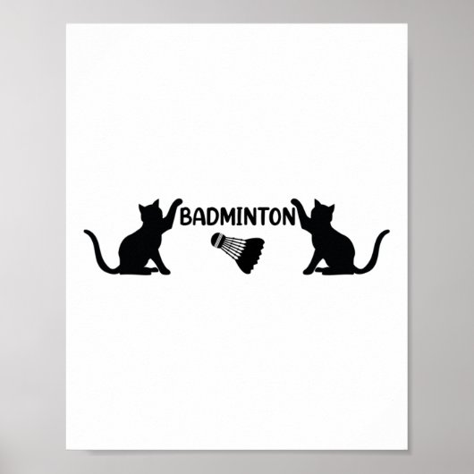Poster Volant de badminton Et Chats - Cool Badminton Shut (Devant)