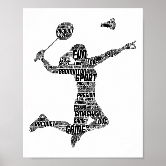 Poster Volant de badminton femmes filles (Devant)