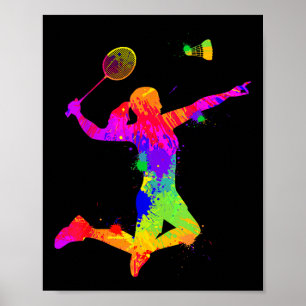 Poster Volant de Badminton, Joueur de Badminton, Filles,