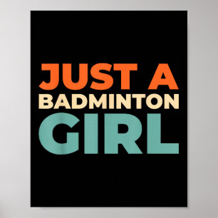 Poster Volant de badminton - Joueur de raquettes juste un
