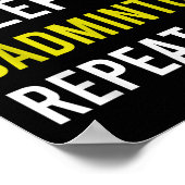 Poster Volant de badminton Manger Dormir Répéter Badminto (Coin)