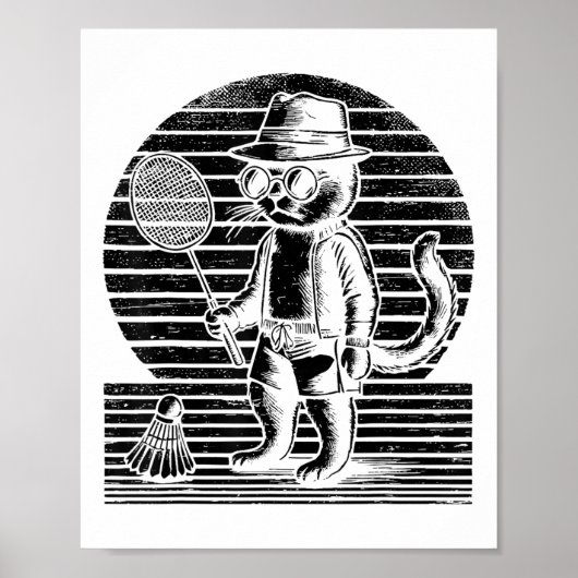 Poster Volant de Badminton Ninja (Devant)