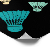 Poster Volant de badminton rétro (Coin)