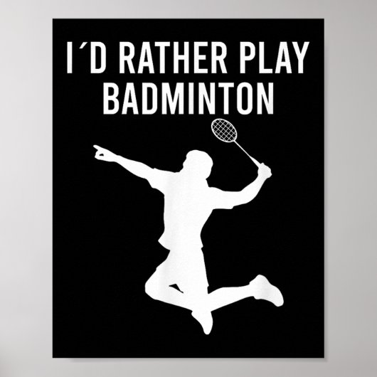 Poster Volant de badminton Sayings (Devant)