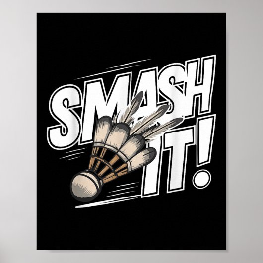 Poster Volant de badminton Smash (Devant)