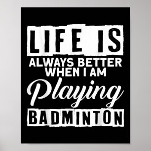 Poster Volant de Badminton Sport Joueur de Badminton Entr