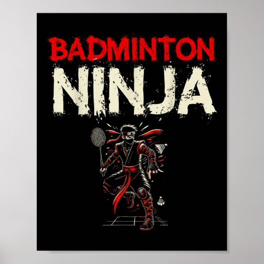 Poster Volant de ninja de badminton  (Devant)