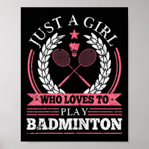 Poster Volants de badminton Badminton féminin