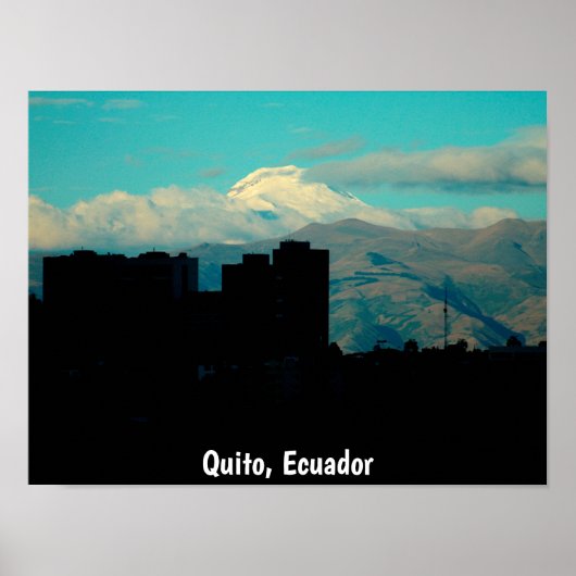 Poster Volcan Cayambe, Quito, Equateur (Devant)