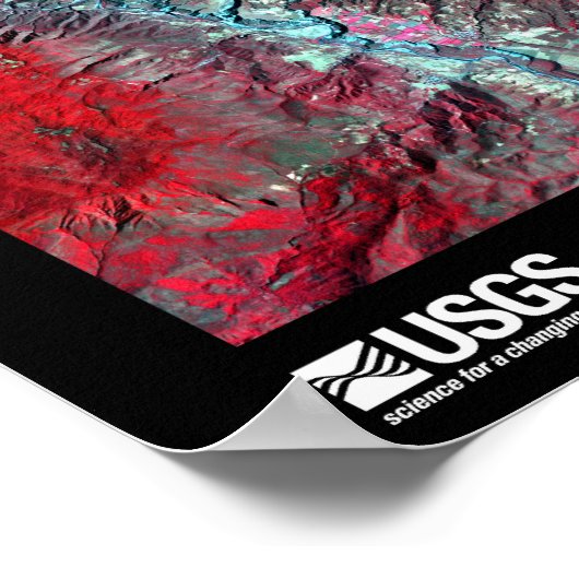 Poster Volcan Colima Mexique (Coin)