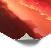 Poster Volcan de feu orange (Coin)