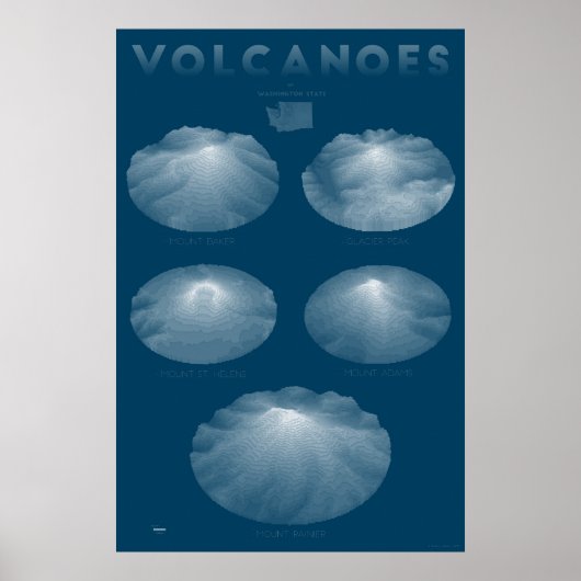 Poster Volcan de Washington (Devant)