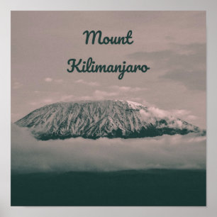 Poster Volcan du Kilimandjaro en Tanzanie Afrique