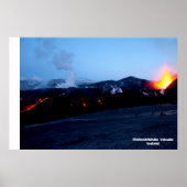 Poster Volcan Fimmvörðuháls en Islande (Devant)