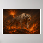 Poster Volcanic White Tiger Premium Wall Art – Fine Art C (Devant)