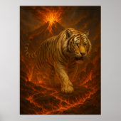 Poster Volcanic White Tiger Premium Wall Art – Fine Art C (Devant)