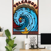 POSTER VOLCANOES BAJA MEXICO SURFBREAK SURFBREAK (Bureau à domicile)