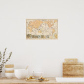 Poster Volcans, Atlas de cartes des îles de corail (Cuisine)