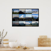 Poster Volcans autour du monde (Cuisine)