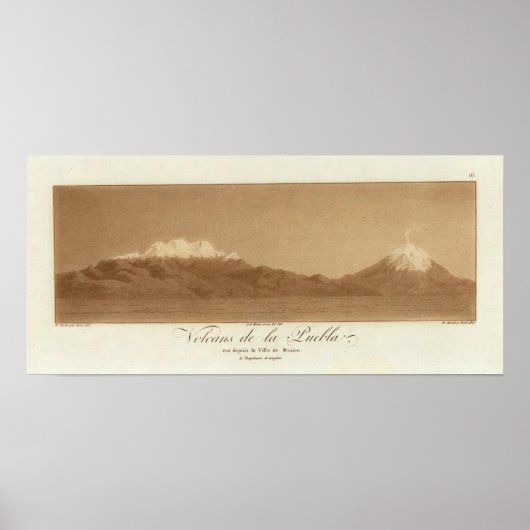 Poster Volcans de Mexico (Devant)