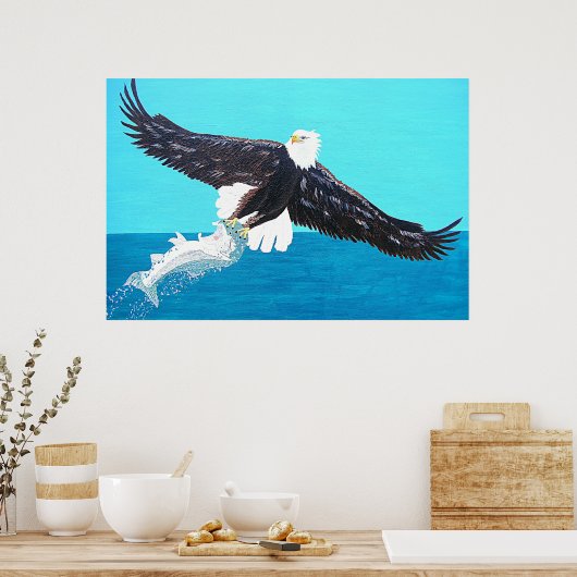 Poster Voler avec les aigles ou nager avec le poisson (Cuisine)