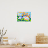 Poster Voler dans un planeur en forme de poisson. (Cuisine)