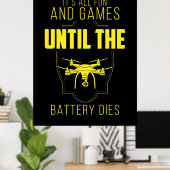 Poster Voler Drone Est Mon Jeu (Bureau à domicile)
