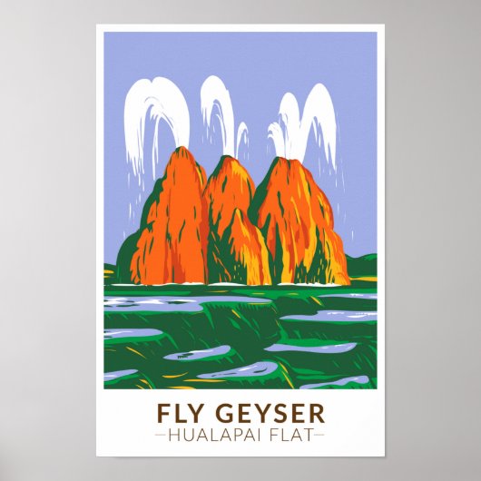 Poster Voler Geyser Hualapai Flat Nevada Vintage (Devant)