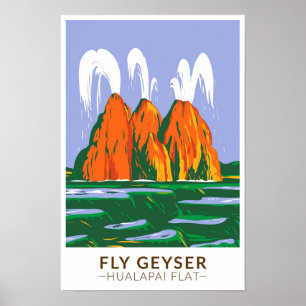 Poster Voler Geyser Hualapai Flat Nevada Vintage