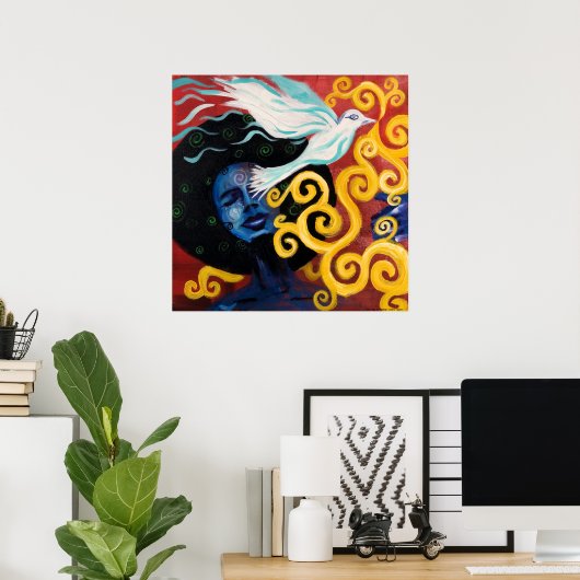 Poster Voler haut (impression) (Bureau à domicile)