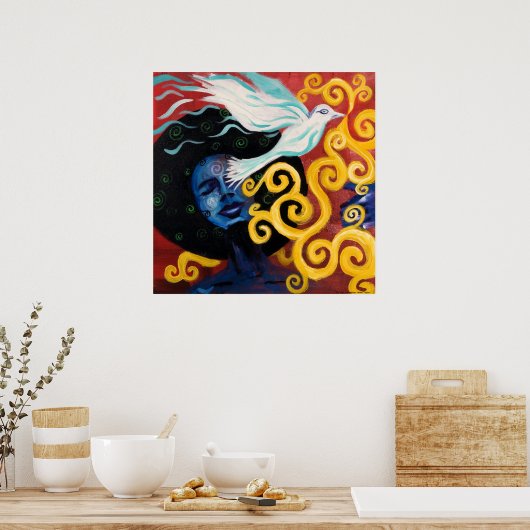 Poster Voler haut (impression) (Cuisine)