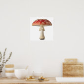 Poster Voler le champignon Agaric (Cuisine)