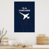 Poster Voler l'illustration conceptuelle du Concorde cont (Cuisine)