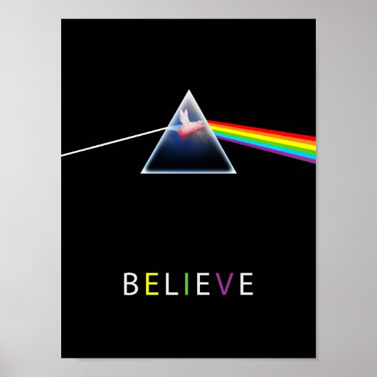 Poster Voler porc dans le prisme croire (Devant)