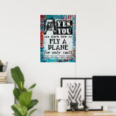Poster Voler Un Avion - Drôle Annonce Vintage (Bureau à domicile)