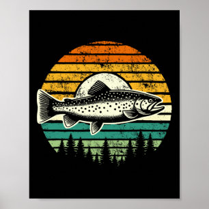 Poster Volet truite Pêche Forêt extérieure Nature Vie sau