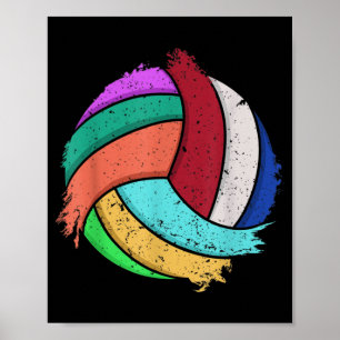 Poster Volley-ball Art For Boys Girls