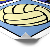 Poster Volley-ball bleu (Coin)