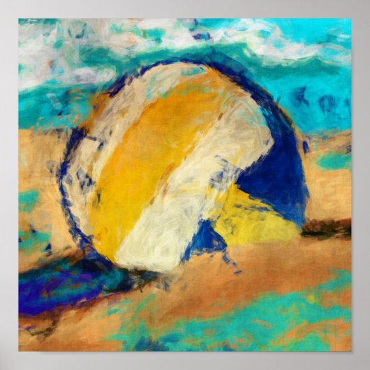 Poster Volley-ball de plage Abstrait (Devant)