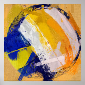 Poster Volley-ball de plage Art Abstrait