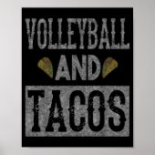Poster Volley-ball et Tacos Amusants Taco dévêtus (Devant)