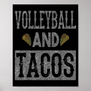Poster Volley-ball et Tacos Amusants Taco dévêtus