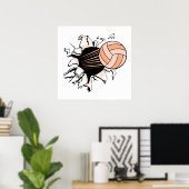 Poster volley-ball féminin (Bureau à domicile)