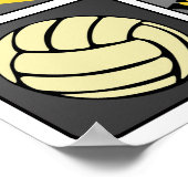 Poster Volley-ball noir (Coin)
