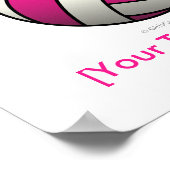 Poster Volley-ball rose (Coin)