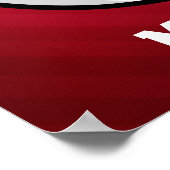 Poster Volley-ball ; rouge, blanc et bleu (Coin)