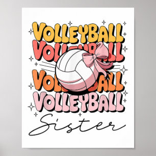 Poster Volley-ball super Soeur Coquette Bow Volley