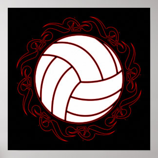 Poster volley-ball tribal